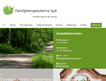 Tablet Screenshot of familjeterapeuterna.com